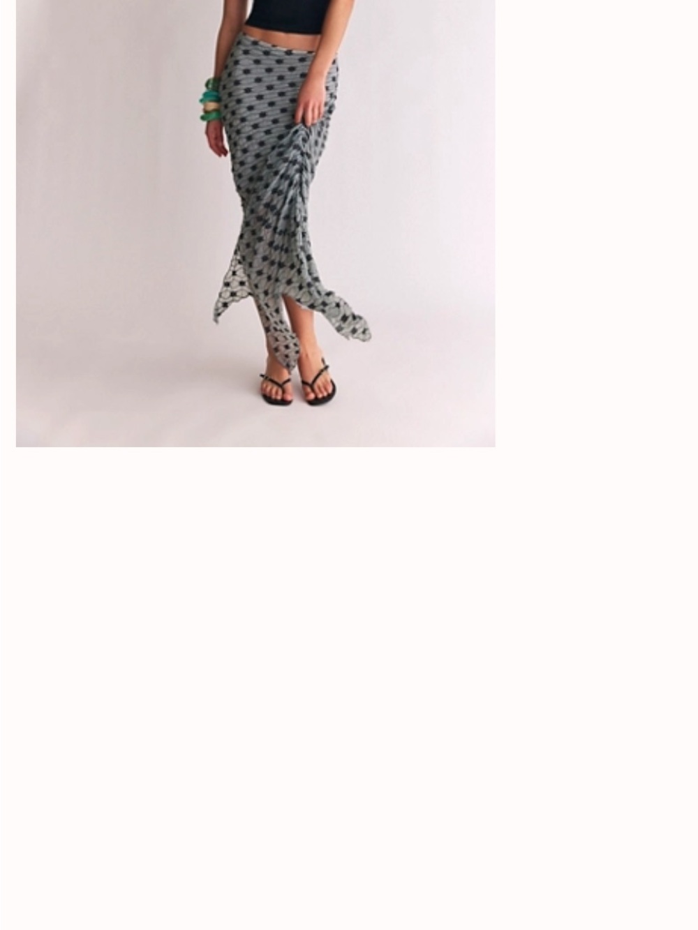 Free People Gray Printed Wrap Maxi Margot Convertible Maxi Skirt